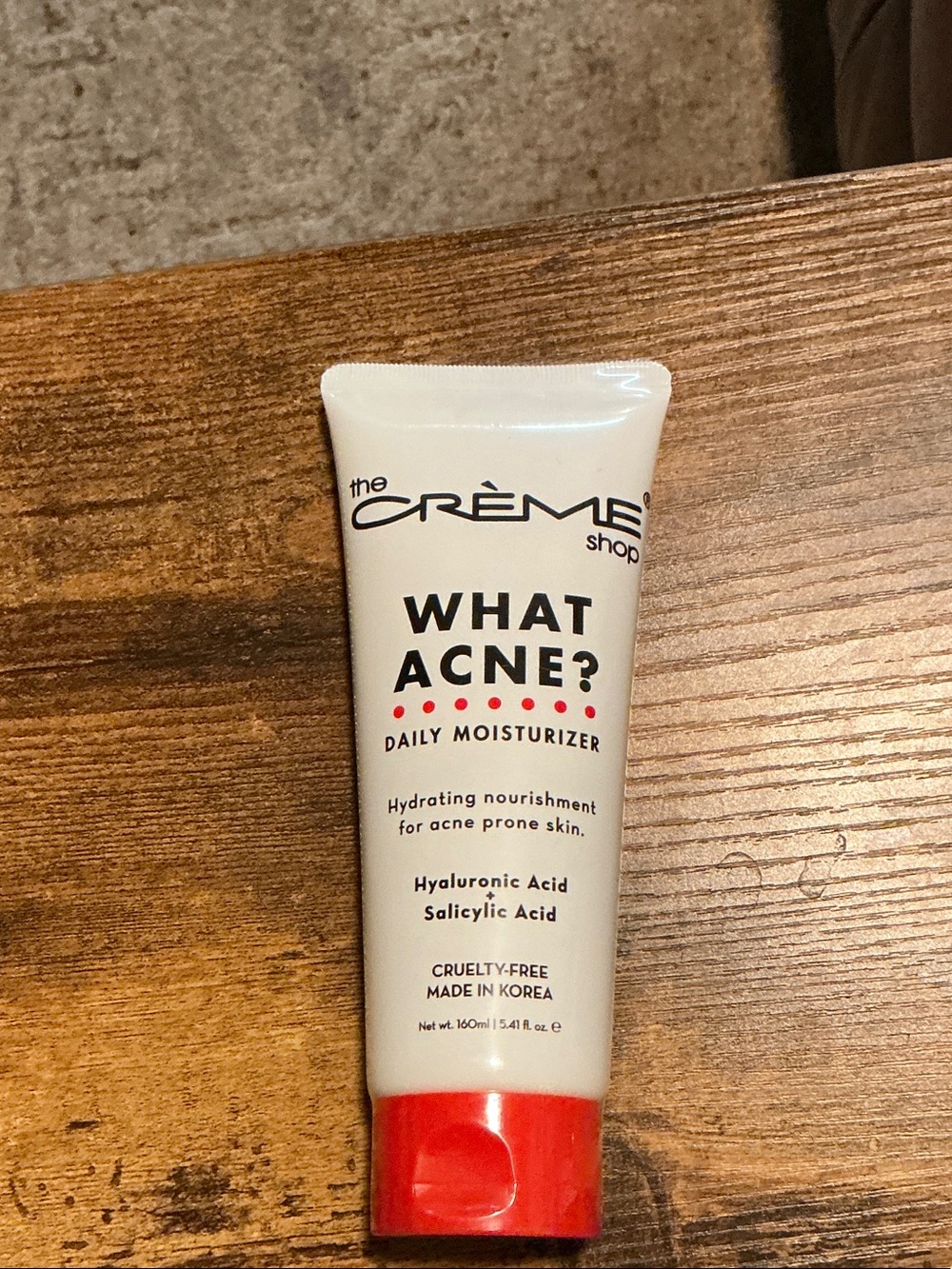 The Crème Shop What Acne? Daily Moisturizer — White with Red Cap